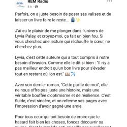 Émission REM radio La matinale  + article